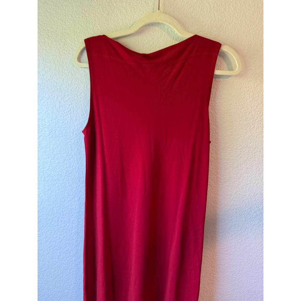 Lauren Ralph Lauren Red Cowl Neck Sleeveless Midi Dress Size M New With Tags - Picture 8 of 9